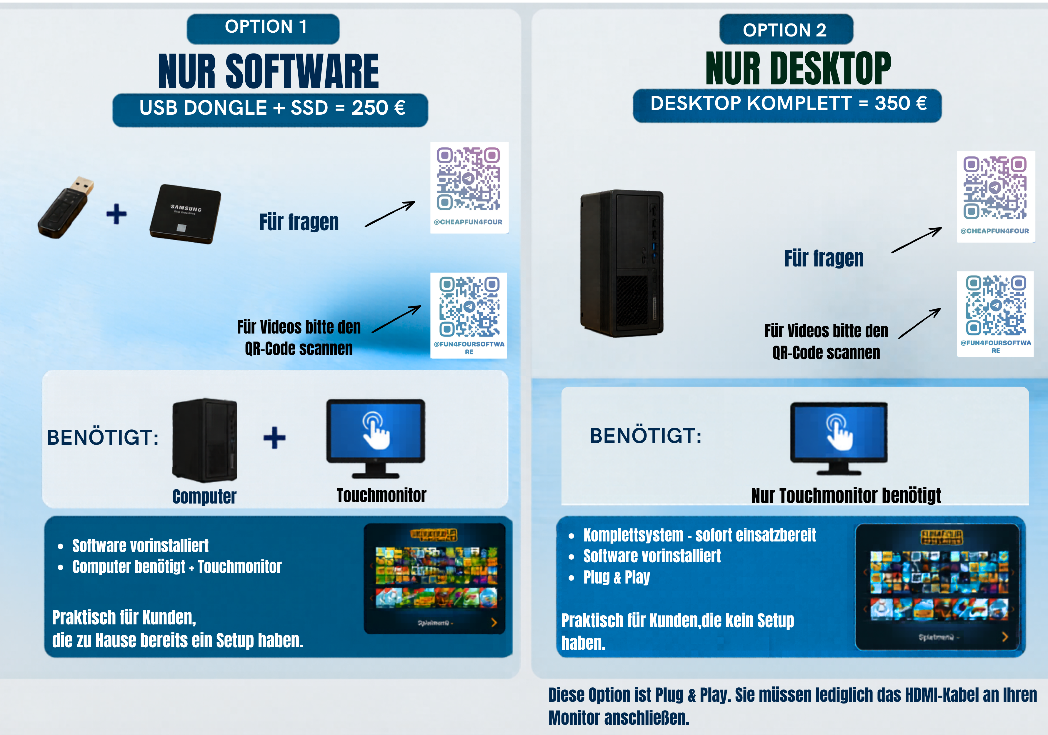 Option 1 : Dongel + Software